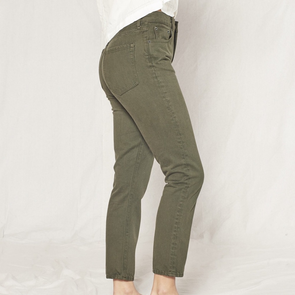 OUTERKNOWN Dune High Rise Slim Fit Jeans in Pine